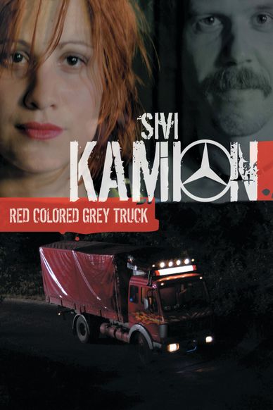 染红的灰卡车